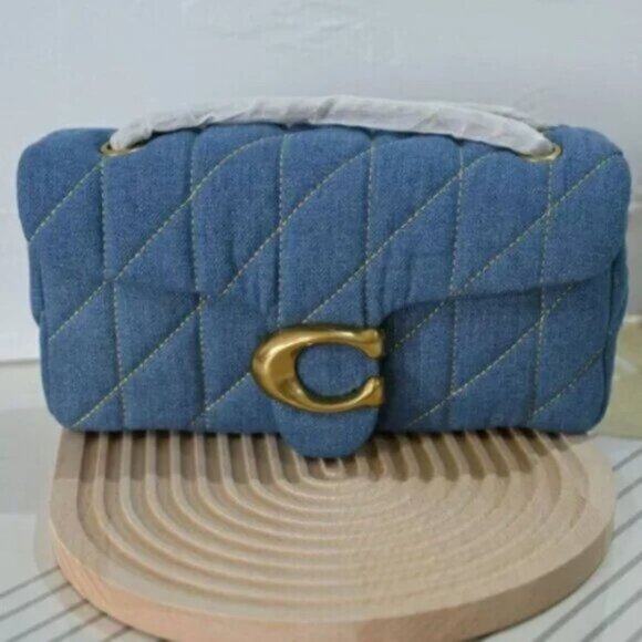 Coach Tabby 26 Denim Shoulder Bag - Picture 1 of 8